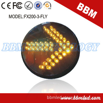 200mm Yellow Traffic Light with Fresnel Lens Module